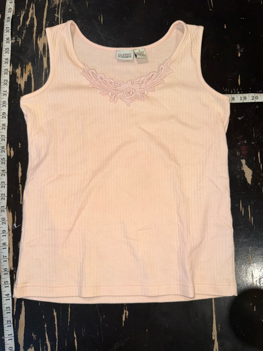 Y2k 90s Vibe Classic Elements Embroidered Pink Tank Top Whimsy Rom Com Girly S/M